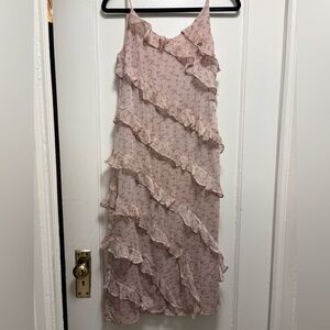 Storia Blush Pink Dress with Floral Accents